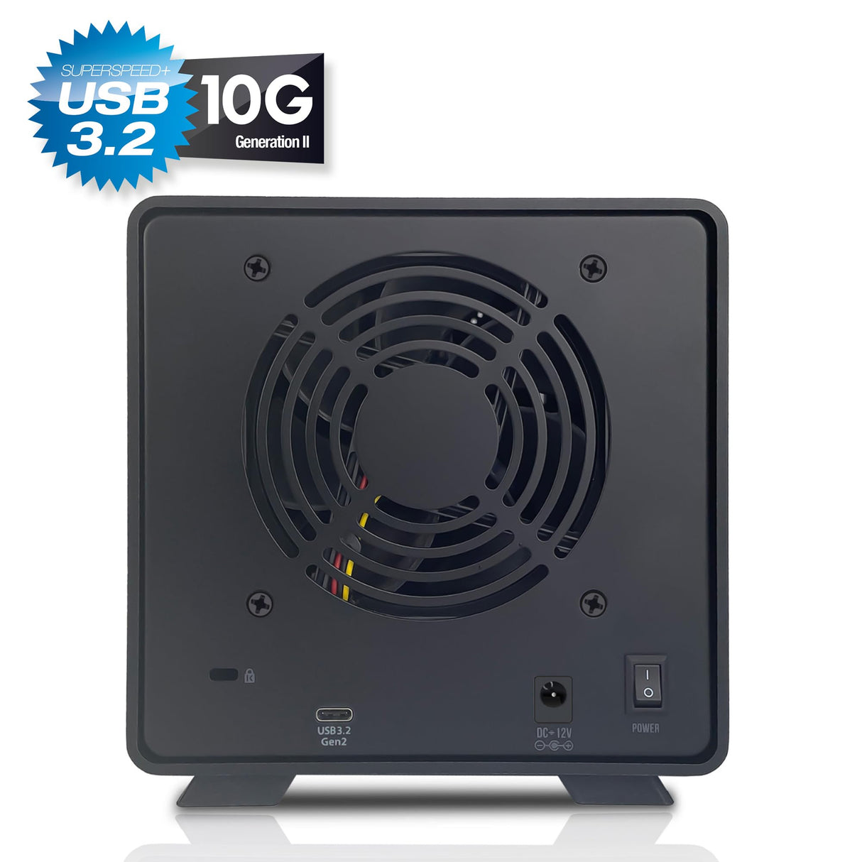 FANTEC 4X USB3.2 Gen2 Hard Disk Docking Station for 4X SATA 3.5/2.5 Inch SSDs and HDDs, Transfer Rates up to 10Gbit/Sec, no Tools Required, 2X USB Cable. Aluminum Enclosure Black