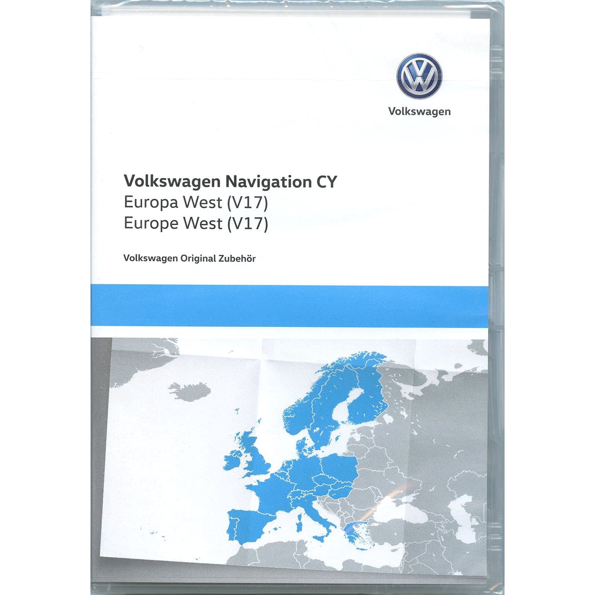 Volkswagen DVD-ROM de navegación 1T0051859AS Europe West V17, solo para RNS 510/810, solo para la plataforma de dispositivos CY