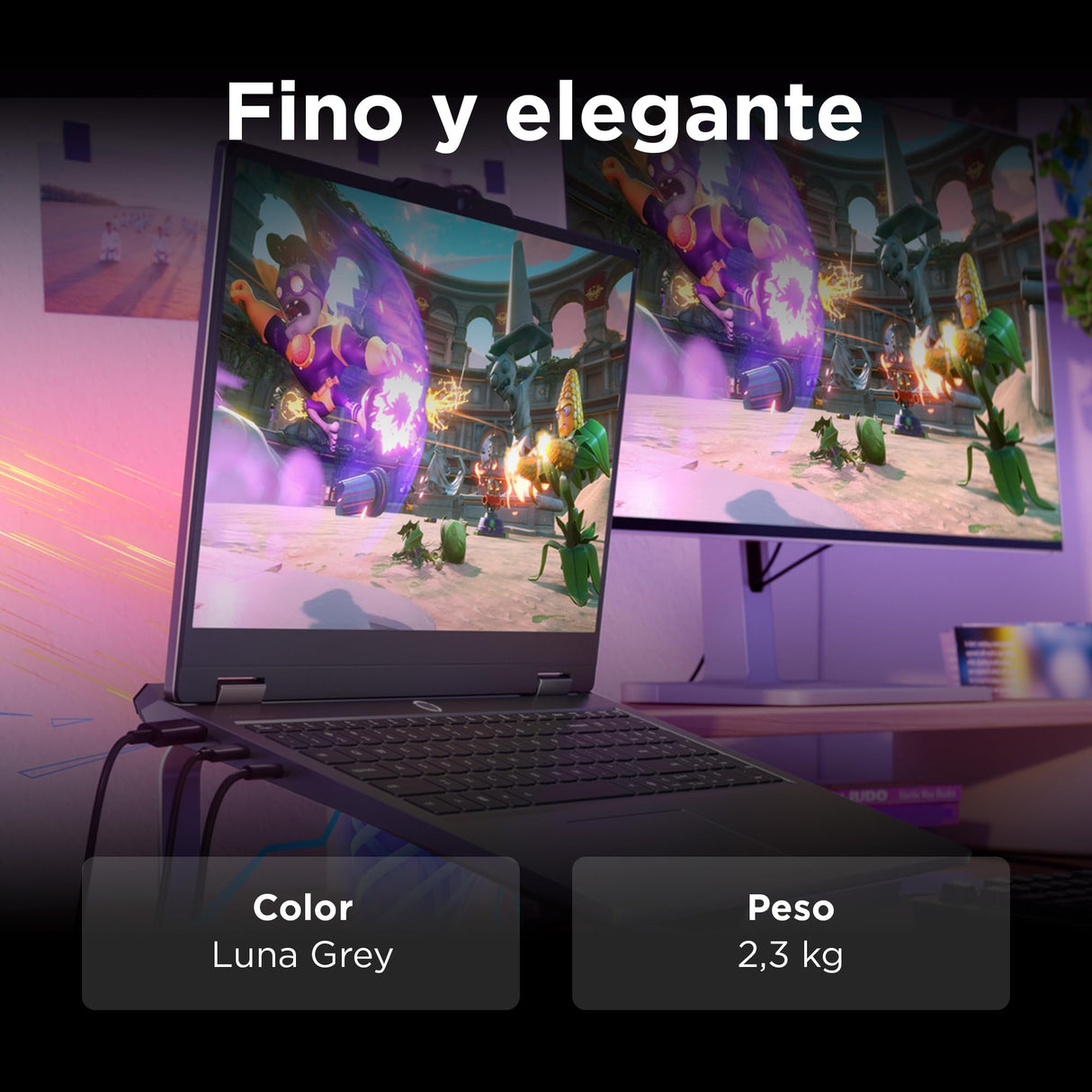 Lenovo LOQ Essential Gen 11 - Ordenador Portátil Gaming IA 15.6" FHD (Intel Core i7-13650HX, NVIDIA GeForce RTX 5050, 16GB RAM, 512GB SSD, 144 Hz, Wi-Fi 6, Windows 11 Home) QWERTY Español - Gris Luna