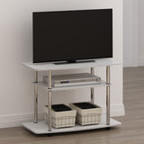 Furinno Econ Mueble TV de 3 Niveles sin Herramientas, Engineered Wood, Americano, 40.1 x 59.2 x 80cm