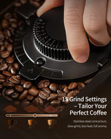 ZACHVO Cafetera Superautomática con Sistema de Leche–20 Bares, 7 Bebidas, 15 Niveles de Molido, Depósito de Agua de 1,5L, Doble Caldera, Control PID, Limpieza Automática,Pantalla Táctil，Café con Leche