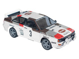 TAMIYA TAM58667 58667 Audi 300058667 RC Quattro Rally A2 (TT-02), maqueta de Coche teledirigido, Escala 1:10, Kit de construcción para Hobbies, para Montar, Color Blanco