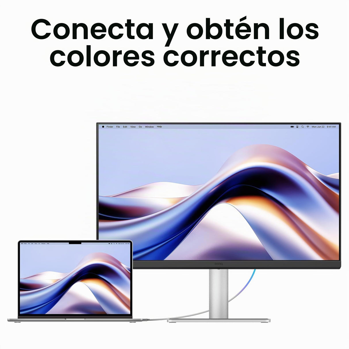 BenQ MA270S 27" 5K 5120x2880 Monitor Nano Gloss para Creadores Mac, Thunderbolt 4 96W/15W, Color Mac, Daisy Chain, KVM, Control de Brillo y Volumen, Ajuste de Altura e inclinación, Gama P3