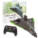 Sky Viper Vector Performance Stunt Jet Drone diseñado para alcanzar velocidades de hasta 35 mph equipado con tecnología avanzada de sujeción de posición, incluye control remoto de largo alcance de 600
