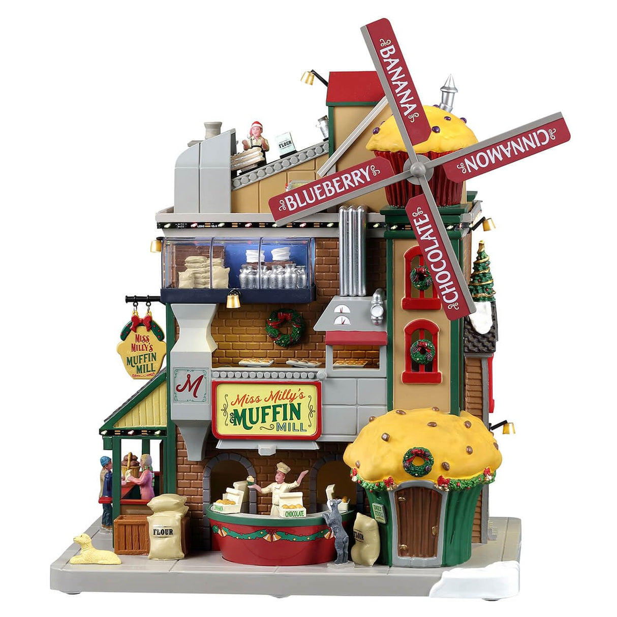 Lemax- Caddington Village Sights & Sounds: Miss Milly's Muffin Mill, Multicolor (35020-UK)