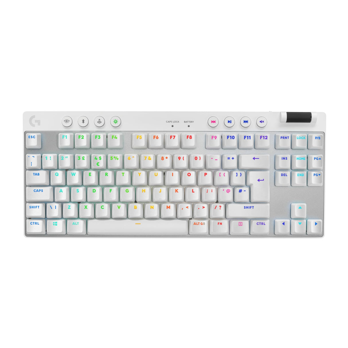 Logitech G Pro X TKL Lightspeed, Teclado inalámbrico para Gaming- Blanco - UK - Tactile