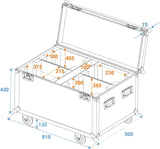 ROADINGER 51836885 Flightcase 4X Plb-130, Multicolor, Talla única