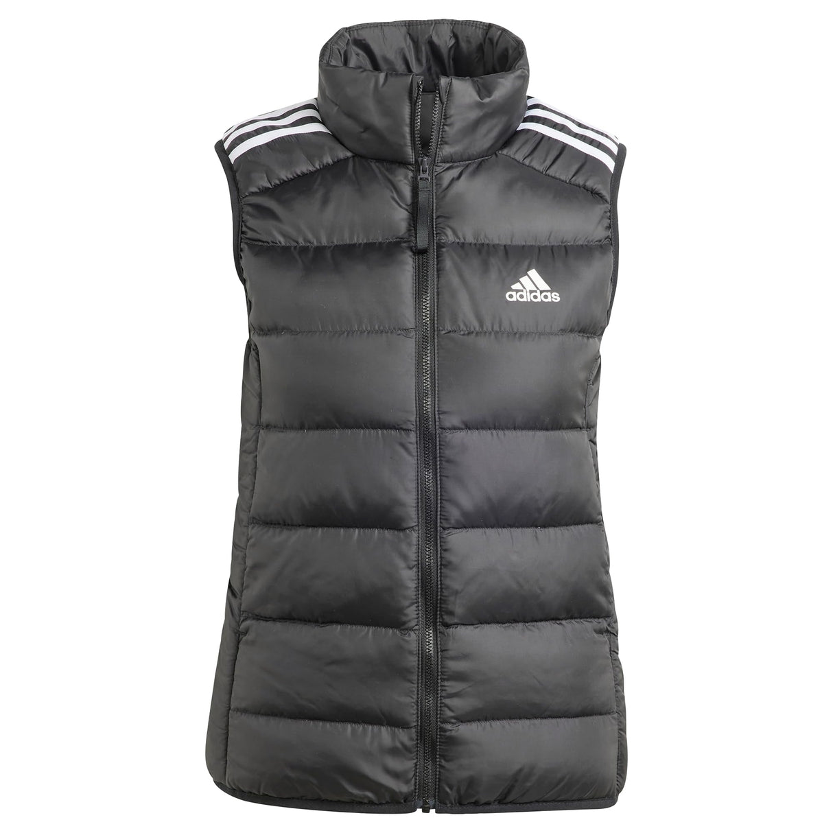 adidas Mujer Essentials 3-Stripes Light Down Vest, Black, L
