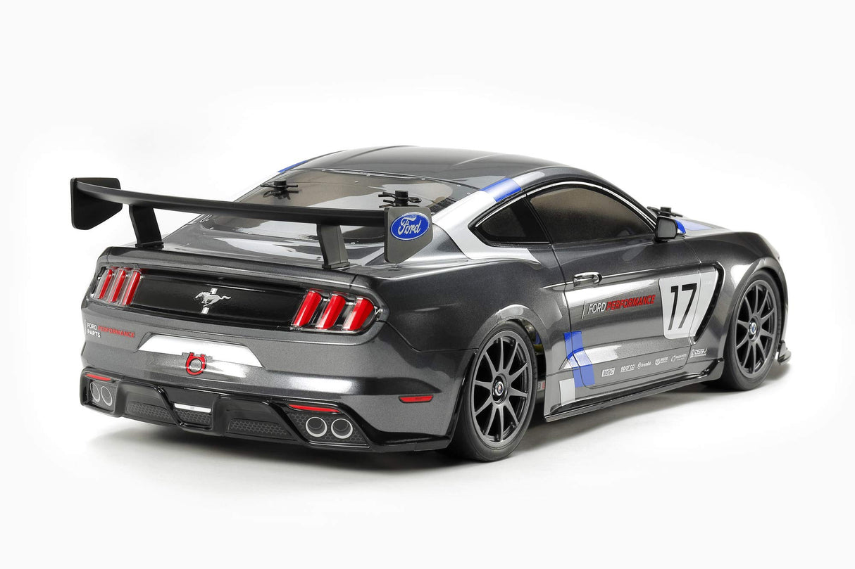 Tamiya 58664 1:10 RC Ford Mustang GT4 TT-02-coche/vehículo teledirigido, modelismo, Kit, Hobby, Tinkering, Modelo, Montaje, Color Grey