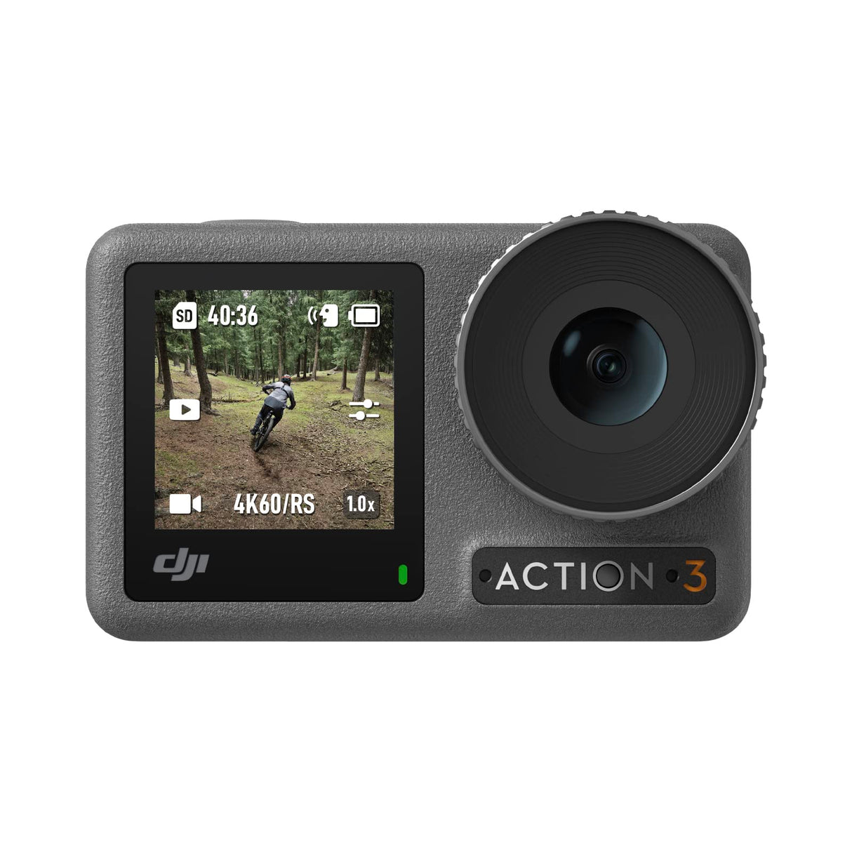 DJI Pack Estándar Osmo Action 3 - Cámara de acción 4K, FOV superamplio, HorizonSteady, soporte vertical de liberación rápida, sumergible a 16 m, dos pantallas táctiles