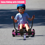 SISIGAD Hoverboard Kart, Hoverboard Todo Terreno Autoequilibrado de 6.5/‘ Pulgadas con Altavoces Bluetooth y Luces LED Hoverboard Niño,Starry Sky Purple,HY-A02