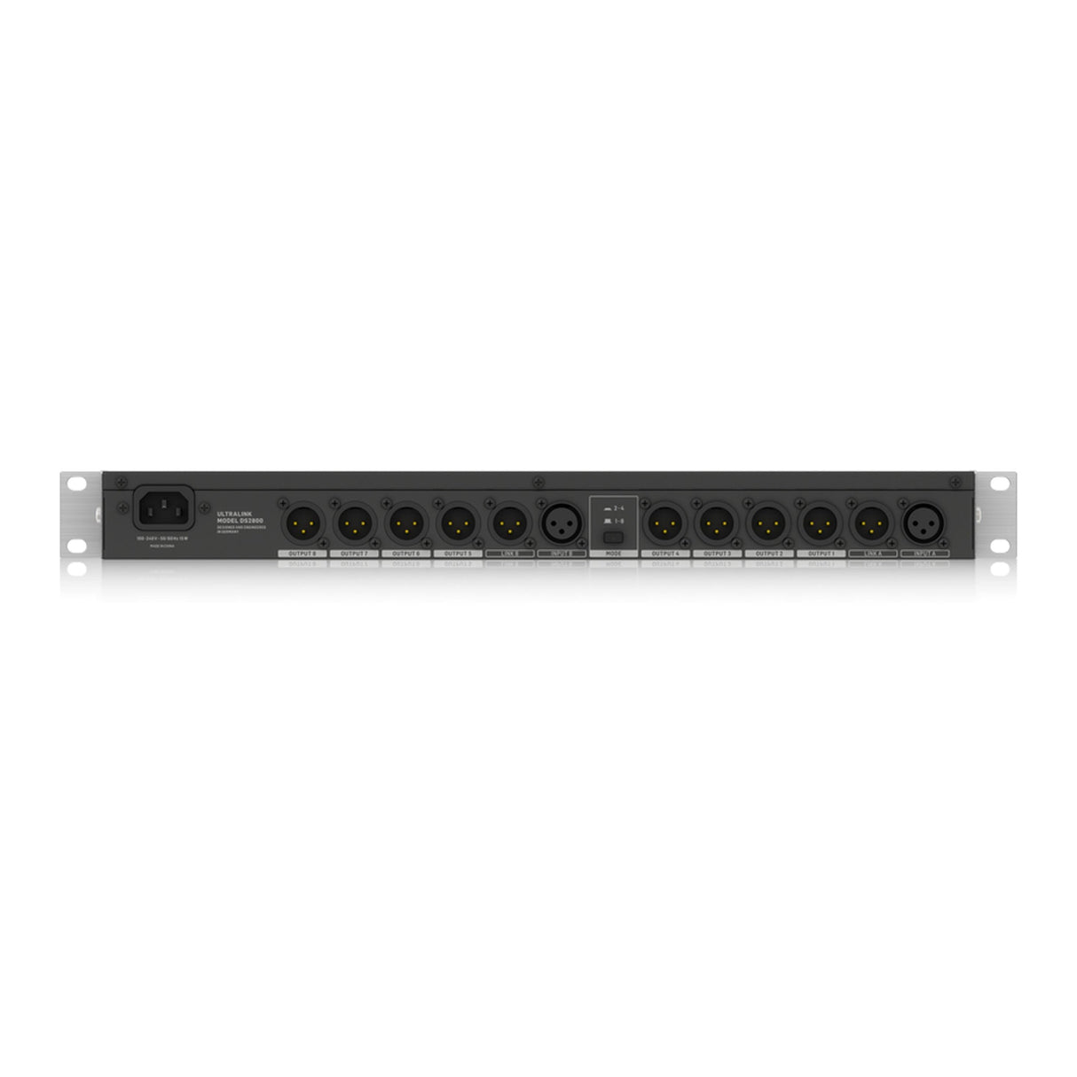 Behringer DS2800 Divisor de distribución profesional de 2 entradas y 8 salidas