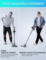 Greenote Aspiradora inalámbrica GSC60 de 480 W/33 kPa, 10 en 1, Potente, 50 min de duración, Manguera Extensible, Pantalla táctil LED, antienredos, Apta para Suelos, alfombras y Pelo de Mascotas.