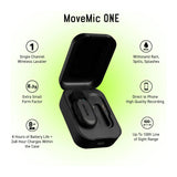Shure MoveMic One - Pro Direct to Phone Micrófono inalámbrico Lavalier para iPhone y Android, Bluetooth Mini Mic, Carga de 24 horas, Configuración rápida, IPX4, Compact & Portable Clip Lav (MV-ONE-Z6)