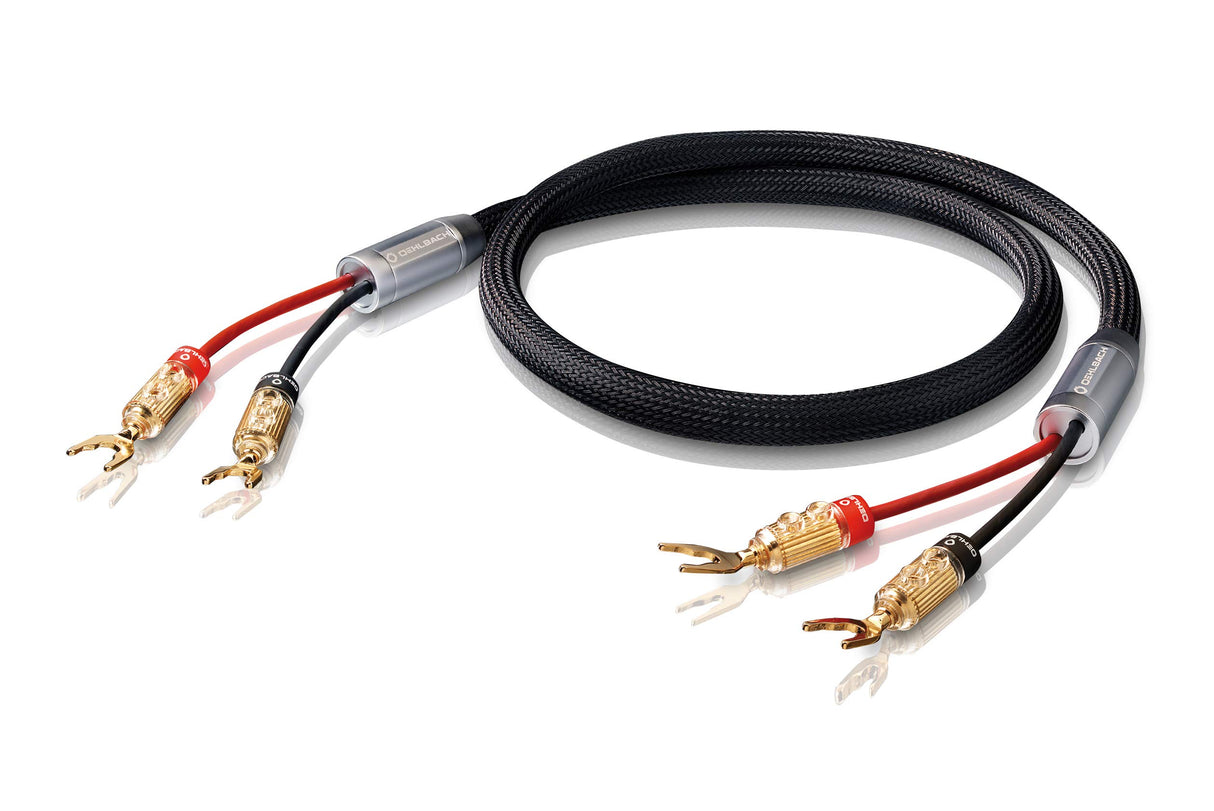 OEHLBACH XXL Fusion Two 500 - Juego de Cables para Altavoces con Conectores apantallados (2 x 5 m), Color Negro
