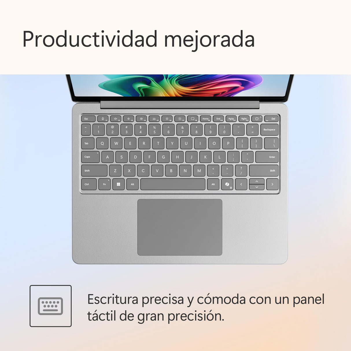 Microsoft Surface Laptop | Copilot+ PC | Pantalla táctil LCD 13'' | Snapdragon X Plus | 16GB RAM | Almacenamiento de 256GB | Último Modelo | Platino