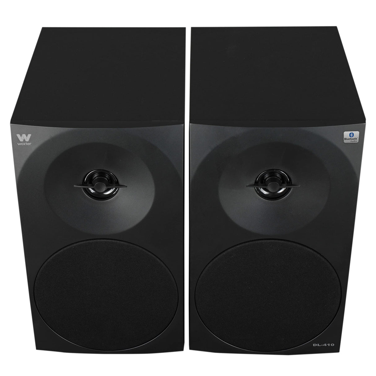 Woxter Dynamic Line 410 BT –Altavoces estéreo 2.0 150W de Potencia,Bluetooth, Madera, Woofer de 4 Pulgadas, 2 Tweeter, 3.5 mm, RCA, Control Volumen, Agudos, Graves, Bookself Speakers, Color Negro