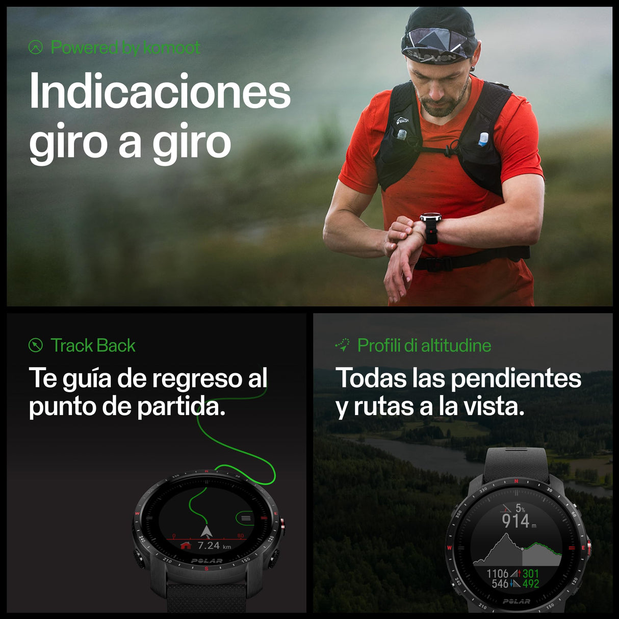 Polar Grit X Pro Titan - Outdoor Multisport GPS Watch - Durabilidad Militar, Cristal de Zafiro, FC en la Muñeca, Batería de Larga Duración, Orientación, para Deportes al Aire Libre, Trail Running