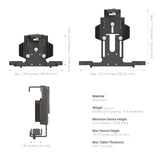 Arkon Robust Forklift Pillar - Soporte para Tablet, Color Negro