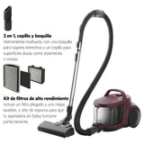 AEG Aspiradora de Trineo Sin Bolsa AL51C1DRF, 1000W, Filtro HEPA, 78dB, Capacidad 2 L, Radio de Acción 9m, Ideal Suelos Duros y Alfombras, Rojo