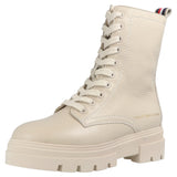 Tommy Hilfiger Mujer Botines de caña baja Monochromatic Lace Up Botas, Beige (Classic Beige), 42 EU