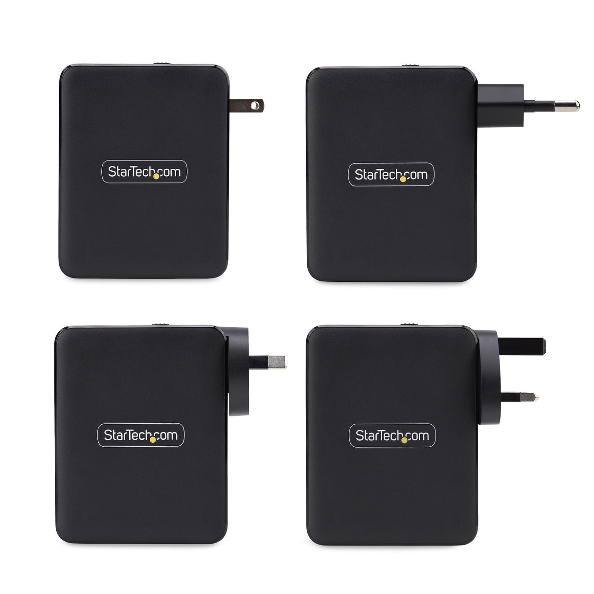 StarTech.com Cargador USB-C/USB-A de Pared GAN PD 140W 3xUSB-C/1xUSB-A - Cargador Internacional para Portátil - Tipo C PD 3.1