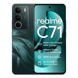 realme C71 4G Smartphone,6+128GB,Batería 6000 mAh,Carga 45W,Cámara AI de 50MP,RAM dinámica de 24 GB,120 Hz,Resistencia a Impactos de Nivel Militar,Resistencia al Agua a Diario,Verde(Sin Adaptador)