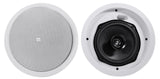 JBL Professional Control 26C 2-Way, 6.5” Round In-Ceiling Speaker with Metal Back-Can. 16 Ohm, 150 Watt. Sold as Pair. White, Paintable Grille.