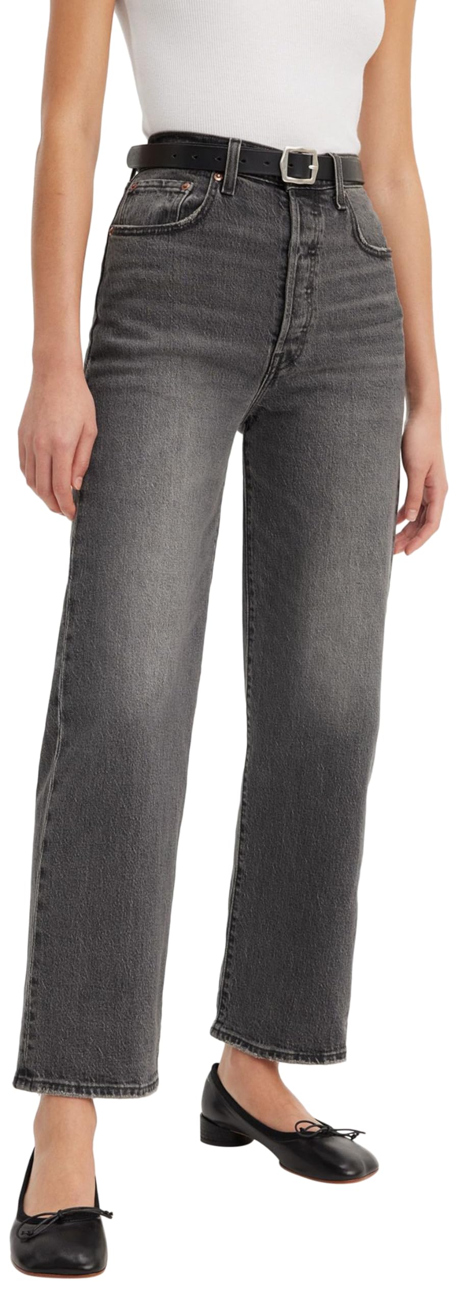 Levi's Ribcage Straight Ankle Vaqueros, Well Worn, 27W / 27L para Mujer