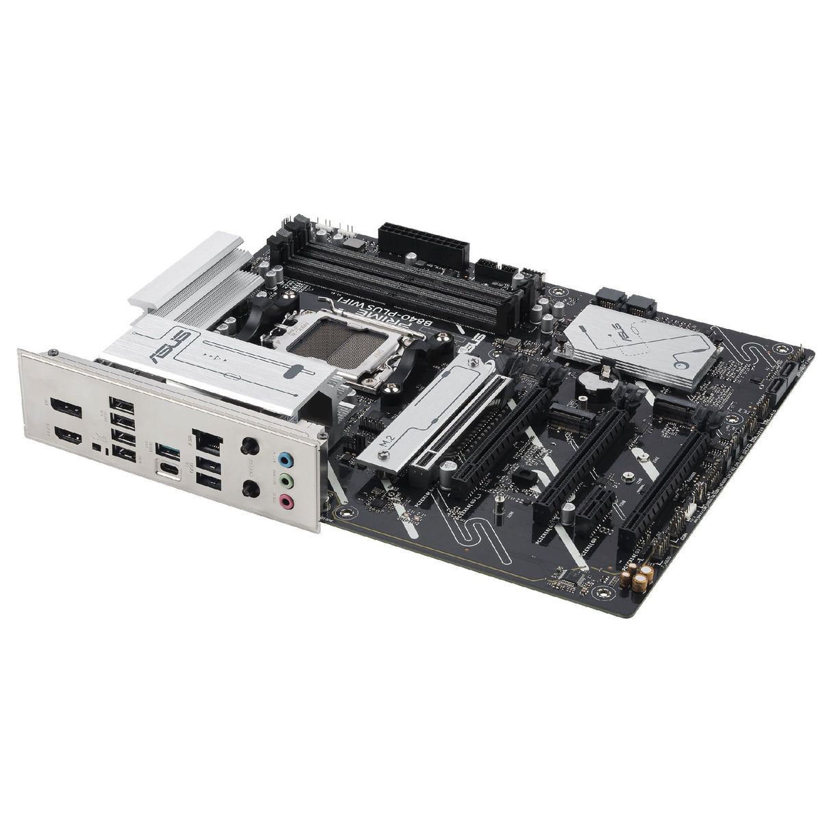 ASUS Prime B840-PLUS WiFi - Placa Base AMD ATX, DDR5, PCIe 4.0 Ready, Tres Ranuras M.2, Wi-Fi 6E, Realtek 2.5Gb Ethernet, DisplayPort, HDMI, USB 10Gbps Tipo-A y Tipo-C, BIOS Flashback, Aura Sync