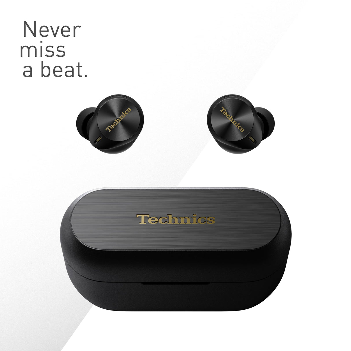 Technics EAH-AZ80E-K Auriculares Inalámbricos con Cancelación De Ruido, Bluetooth Multipunto 3 Dispositivos, Cómodos Intraurales, Carga Inalambrica, Negro