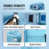 VEVOR Cabina de Pintura Inflable 10 x 6 x 4 m Carpa Hinchable de Pintura de Coches en Oxford 210D con Sistema de Filtración 2 Sopladores 950W + 1100W Estación de Trabajo de Pintura Taller de Garaje