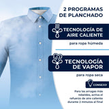 CLEANmaxx Plancha automática para camisas Pro Steam, con función de vapor y pantalla táctil, dispositivo de planchado para camisas y blusas, reduce los olores, desinfecta, alisa, seca y refresca