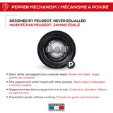 Peugeot Paris u'Select Molinillo de Pimienta, Madera, Lacado Negro, 40 Centimeters