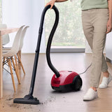 Bosch - Aspirador de Trineo con Bolsa, Serie 2, 600 W, 3.5 litros, 80 dB, Rojo, BGBS2RD1H