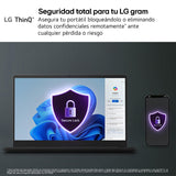 LG gram Pro 16Z90U-G.AU85BN - Ordenador Portátil Ultraligero de 16" Intel Core Ultra 7 355, 32 GB RAM, 512 GB SSD, IPS Antirreflejo, 1239g, 27.5h, Windows 11, Teclado QWERTY Español, Negro