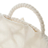 Set de 3 cestos de Cuerda de Papel con Tela de algodón Poliester Blanco ø43x51+ø38x45+ø33x39 cm