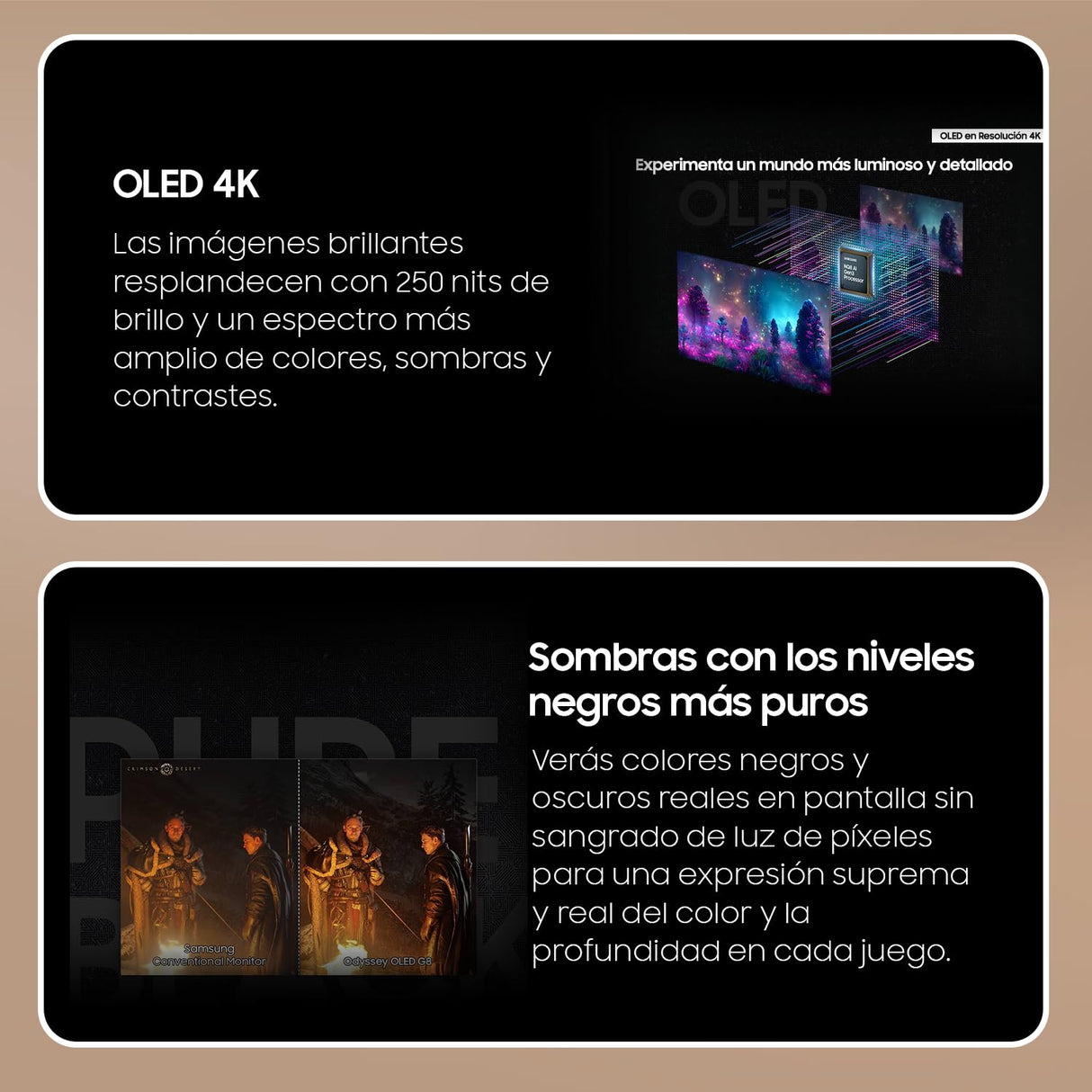 Samsung 2160, 16:9, 240Hz, 0,03ms, FreeSync Premium Pro, Antirreflejos, Modo Eye Saver, Flicker Free, Plateado, Versión 2024