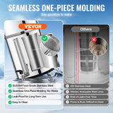 VEVOR Sistema de Filtración de Agua por Gravedad 8,5 L Sistema de Encimera Acero Inoxidable Reduce Plomo y hasta 99% de Cloro con 2 Filtros de Carbón y Grifo Nivel de Agua Visible para Camping