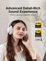 1MORE HQ31 - Auriculares inalámbricos Bluetooth, con cancelación de Ruido Activa híbrida, 90 Horas de reproducción, Audio Hi-Res, Sonido Espacial, Llamadas claras, Carga rápida, Ecualizador en la