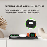 Belkin cargador MagSafe 3 en 1, certificación MFi, carga inalámbrica rápida portátil para serie de iPhone 16, 15, 14, 13, 12, Apple Watch Series 9, 8 y posteriores, AirPods 2 y AirPods Pro