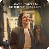 Jabra Evolve3 85 Auriculares Over-Ear Bluetooth Inalámbricos con Micrófono para Trabajo, USB-C, IA Llamadas, Cancelación Ruido Activa Adaptativa, 25h Batería, MS Teams Certificado, Negro