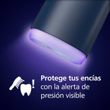 Philips Sonicare 7100 cepillo dental eléctrico, sónico con 4 modos de cepillado y 3 niveles de intensidad, EasyStart, blanco y azul marino, paquete de 2, HX7429/01 [Nueva Tecnología]
