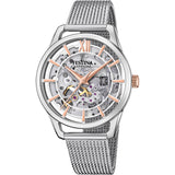 Festina Reloj Mujer F20627/1 Automatico Caja de Acero Inoxidable 316l Plateado Correa de Acero Inoxidable 316l Plateado
