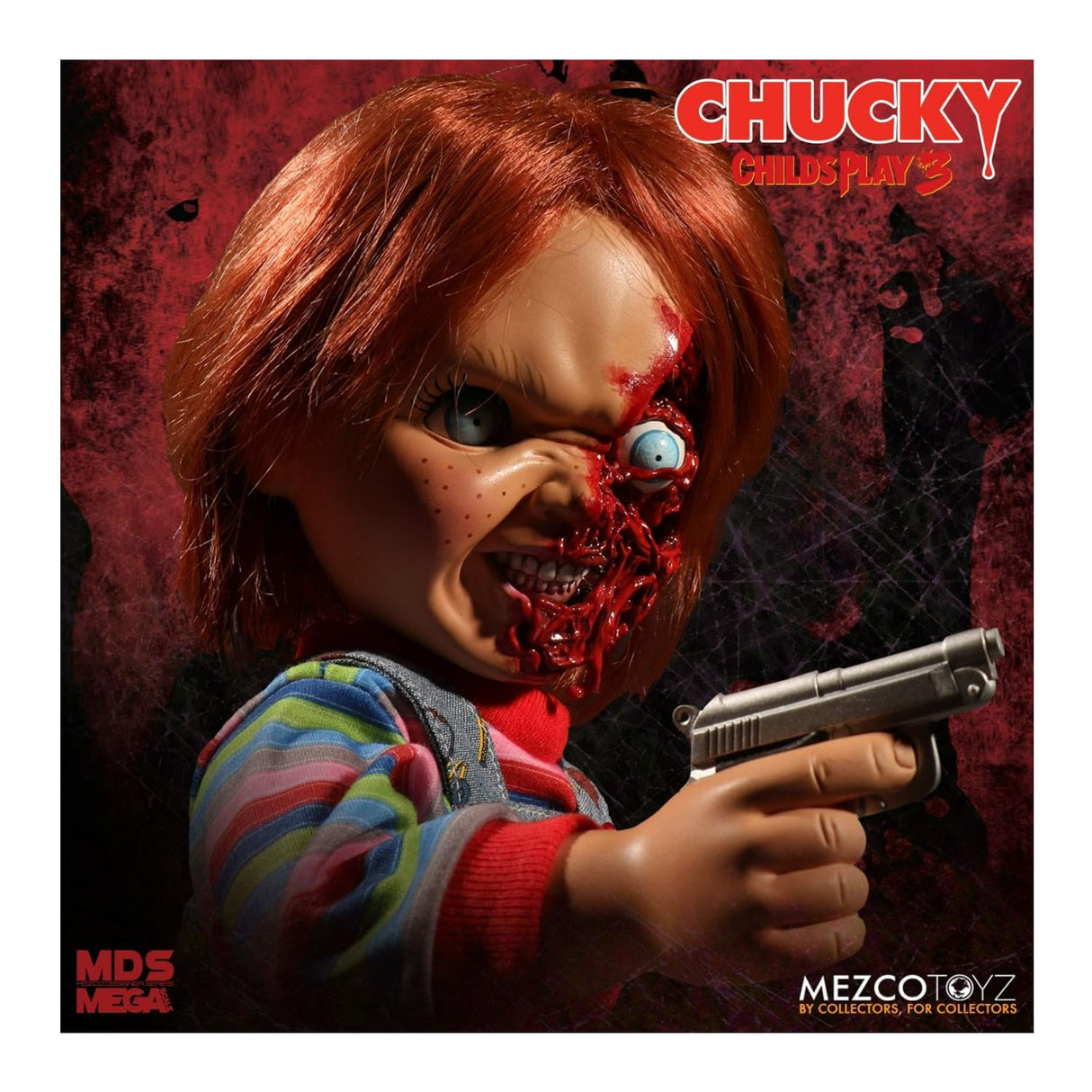 Chucky Pizza Face Talking Fig. 38 cm Chucky MDS Mega Scale re-Run