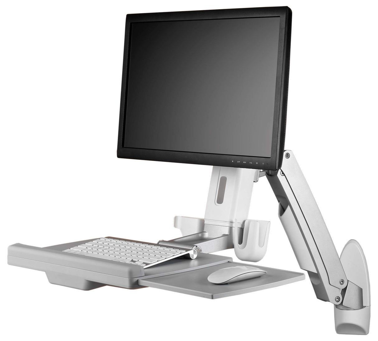 Icy Box ms600 de W – Soporte de Pared para un Monitor hasta 24 Pulgadas (61 cm) Diagonal con Teclado y Soporte de ratón