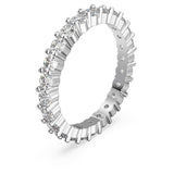 Swarovski Anillo Stilla, Conjunto (2), Talla redonda, Blanco, Baño de rodio