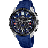 Lotus Reloj Hombre 18944/1 Vortex Caja de Acero Inoxidable 316l Plateado Correa de Caucho Azul