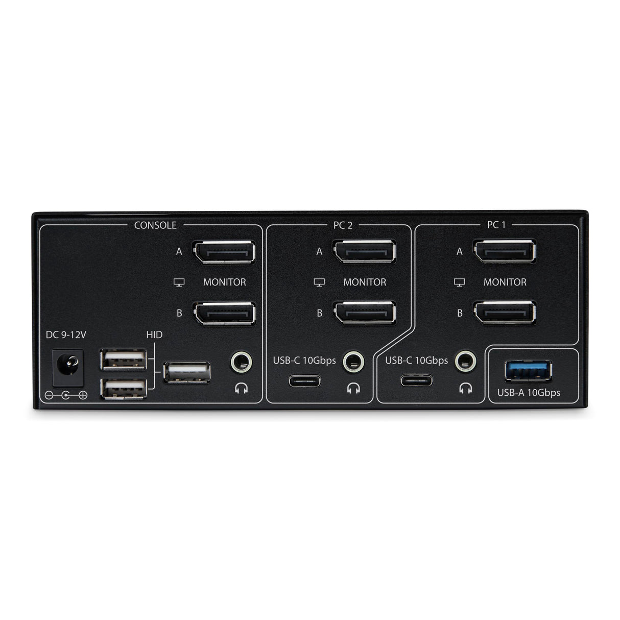 StarTech.com Switch KVM DisplayPort 1.4 de 2 Puertos y 2 Monitores - 8K 60Hz - con Hub USB de 2 Puertos (10Gbps) - TAA