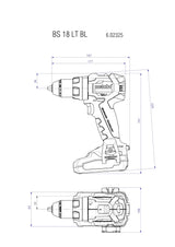 BS 18 LT BL (602325500) Taladro atornillador de batería